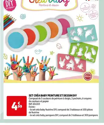 Auchan SET CRÉA BABY PEINTURE ET DESSIN DIY offre