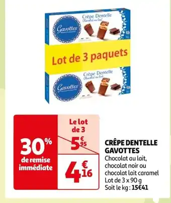 Auchan CRÊPE DENTELLE GAVOTTES offre