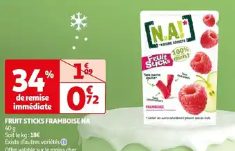 Auchan FRUIT STICKS FRAMBOISE NA offre