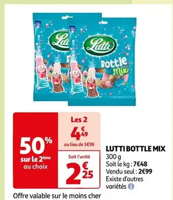 Auchan LUTTI BOTTLE MIX offre