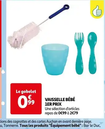 Auchan VAISSELLE BÉBÉ 1ER PRIX offre