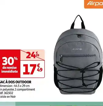 Auchan SAC À DOS OUTDOOR offre