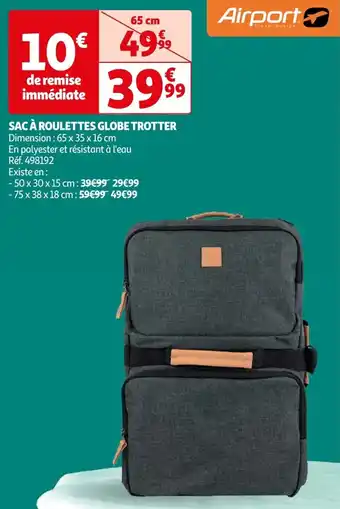 Auchan SAC À ROULETTES GLOBETROTTER offre