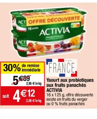 Migros Yaourt aux probiotiques ACTIVIA offre
