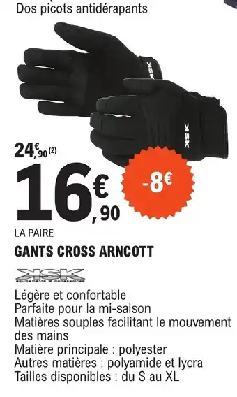 E.Leclerc L'Auto GANTS CROSS ARNCOTT offre