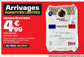 Brico Dépôt GRANULÉS DE BOIS offre