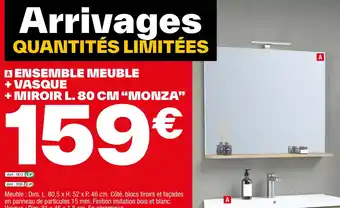 Brico Dépôt A ENSEMBLE MEUBLE + VASQUE offre
