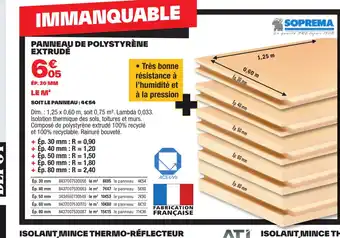 Brico Dépôt PANNEAU DE POLYSTYRÈNE EXTRUDE offre