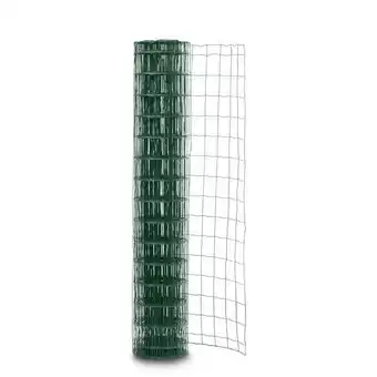 Grillage soudé en rouleau H1m50 x 20m Vert fil 2,1mm maille 100x75 mm