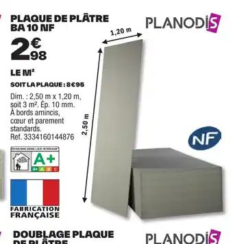 Brico Dépôt Plaque de platre offre
