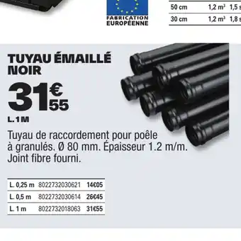 Brico Dépôt TUYAU ÉMAILLÉ NOIR offre