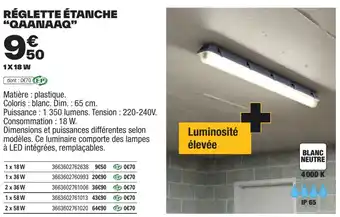 Brico Dépôt RÉGLETTE ÉTANCHE offre