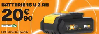 Brico Dépôt BATTERIE 18 V 2 AH offre
