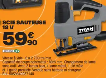 Brico Dépôt SCIE SAUTEUSE 18 V offre