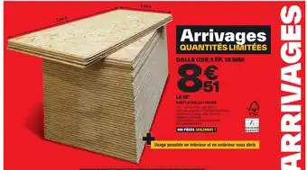 Brico Dépôt DALLE OSB 3 ÉP. 18 MM offre