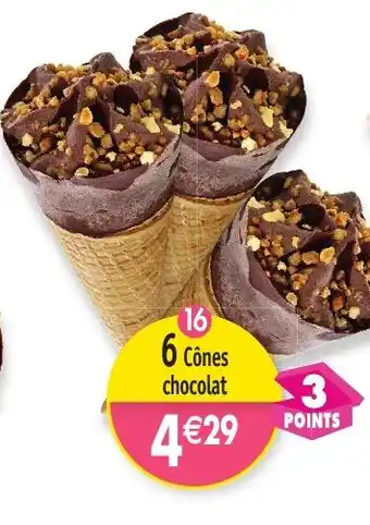 Maximo 6 Cônes chocolat offre