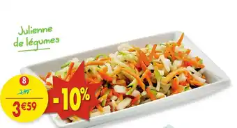 Julienne de légumes
