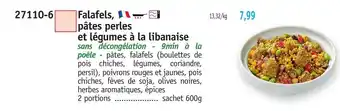 Maximo Falafels, - pâtes perles offre