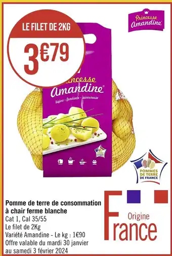 Casino Supermarchés Pomme de terre de consommation à chair ferme blanche offre