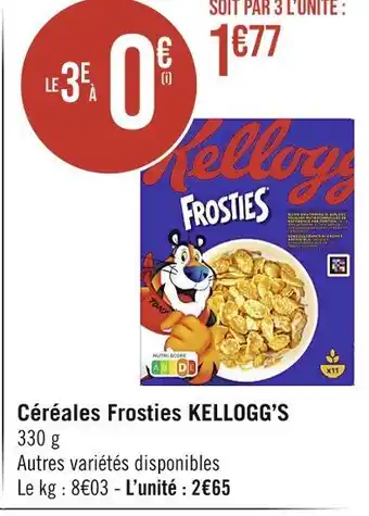 Casino Supermarchés KELLOGG’S Céréales Frosties offre