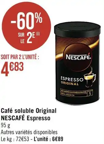 NESCAFÉ Café soluble Original Espresso
