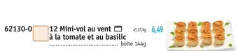 Maximo 12 Mini-vol au vent à la tomate et au basilic offre