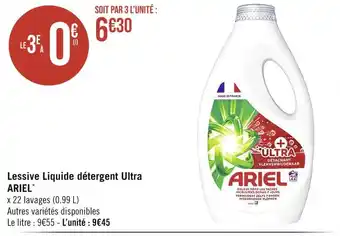 Casino Supermarchés ARIEL Lessive Liquide détergent Ultra offre