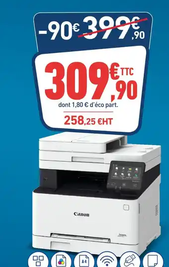 Bureau Vallée Canon IMPRIMANTE MULTIFONCTION LASER COULEUR I-SENSYS MF655CDW offre