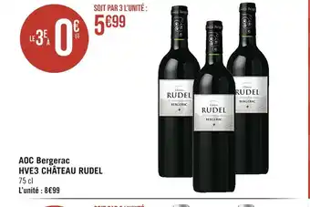 Casino Supermarchés CHÂTEAU RUDEL AOC Bergerac HVE3 offre
