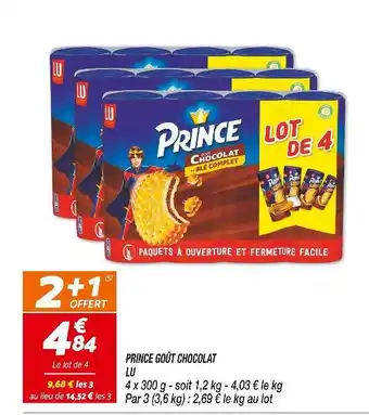 Netto LU PRINCE GOÛT CHOCOLAT offre