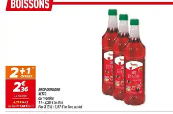 Netto NETTO SIROP GRENADINE offre