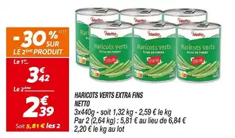 Netto NETTO HARICOTS VERTS EXTRA FINS offre