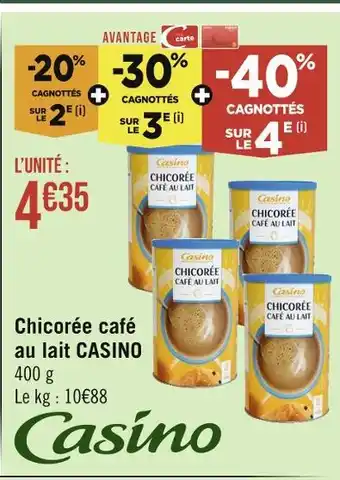 Casino Supermarchés CASINO Chicorée café au lait offre