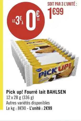BAHLSEN Pick up! Fourré lait