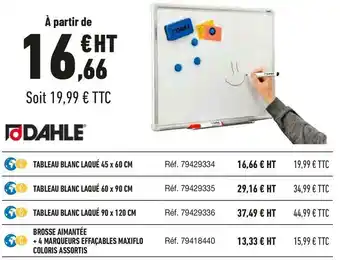 Dahle affichage tableau