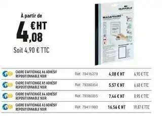 Durable cadres d’affichage
