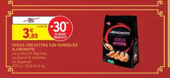 Intermarché AJINOMOTO GYOZA CREVETTES X20 SURGELÉS offre