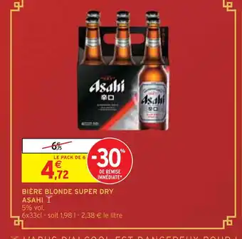 Intermarché ASAHI BIÈRE BLONDE SUPER DRY offre