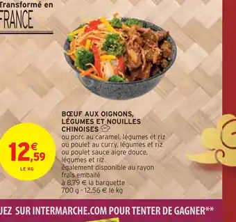 Intermarché BŒUF AUX OIGNONS, LÉGUMES ET NOUILLES CHINOISES offre