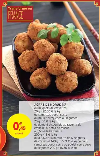 Intermarché ACRAS DE MORUE offre