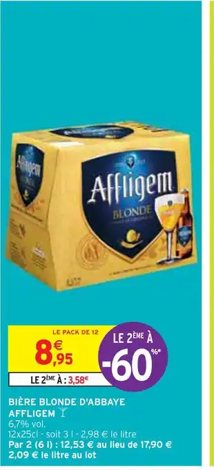 Intermarché AFFLIGEM BIÈRE BLONDE D'ABBAYE offre