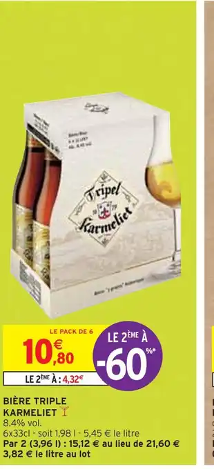 Intermarché KARMELIET BIÈRE TRIPLE offre