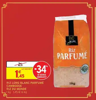 Intermarché RIZ DU MONDE RIZ LONG BLANC PARFUMÉ CAMBODGE offre
