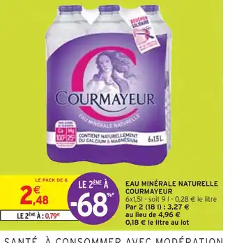 Intermarché COURMAYEUR EAU MINÉRALE NATURELLE offre