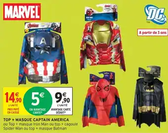 Intermarché MARVEL / DC TOP + MASQUE CAPTAIN AMERICA offre