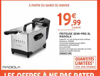 RADIOLA FRITEUSE SEMI-PRO 3L