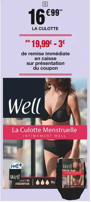 WELL CULOTTE MENSTRUELLE FLUX ABONDANT