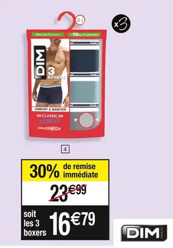 Cora x Carrefour DIM BOXERS offre