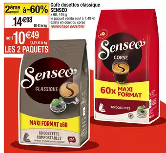 Cora x Carrefour SENSEO Café dosettes classique offre