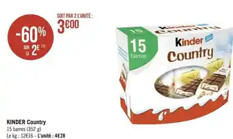 Géant Casino Ferrero kinder country offre